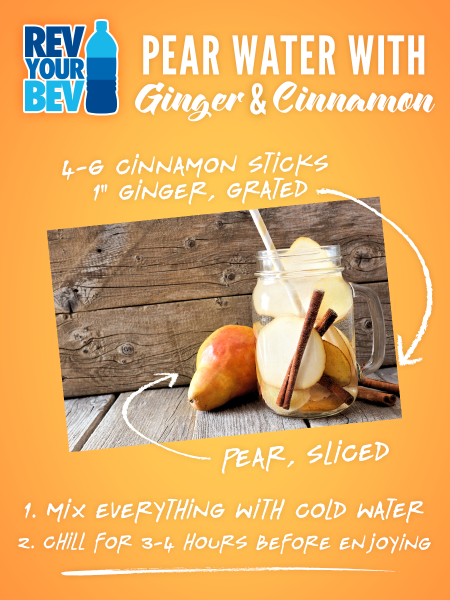 Pear Water with Ginger Cinnamon